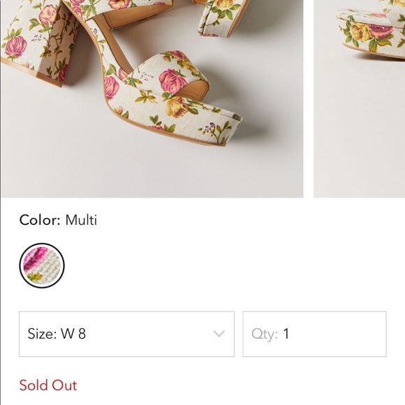 Never worn floral canvas platform heels - Picture 4 of 4